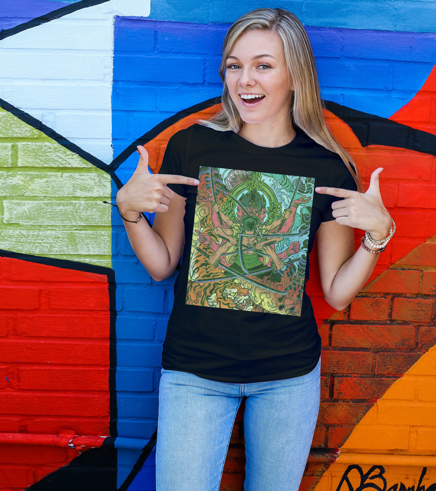 One Piece Roronoa Zoro Asura Concept Colors Of Fury T-Shirt