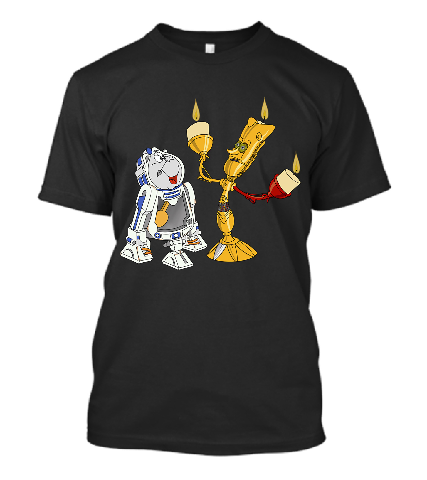 Star Wars The Beastly Duo Crossover Candle Bots T-Shirt