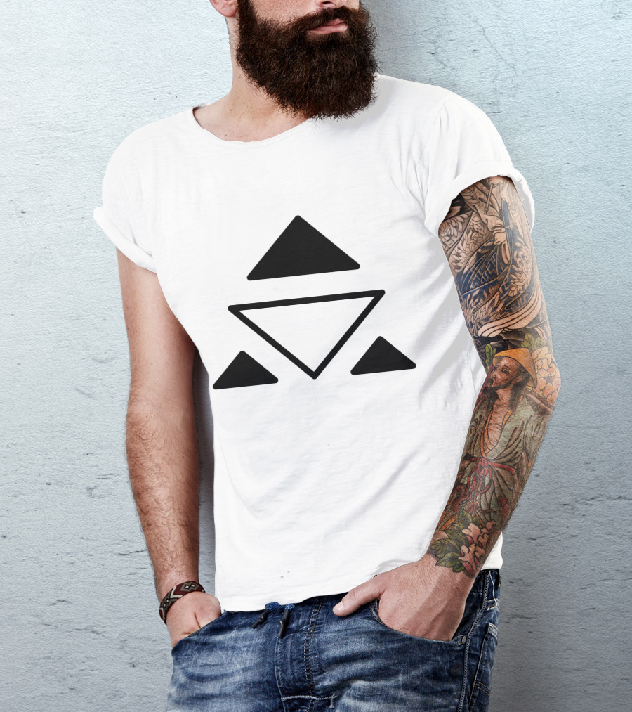 Tribal Symbols Spiritual Balance Triangles T-Shirt