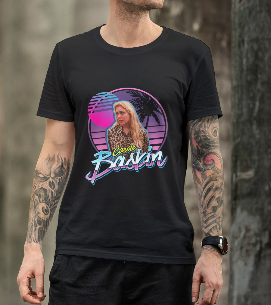 Carole Baskin Retro 80s Sunset Palm Trees T-Shirt