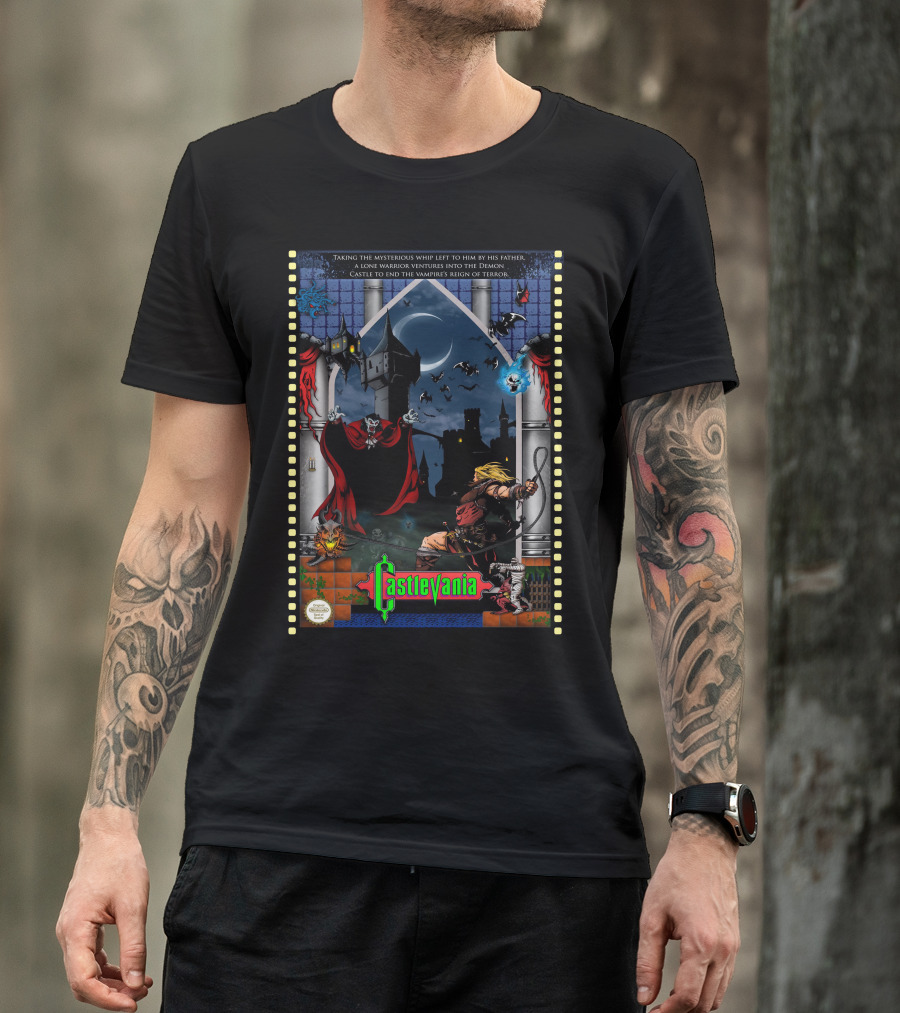 CASTLEVANIA Lone Warrior Ventures Into Demon Castle To End Vampire's Reign Of Terror T-Shirt