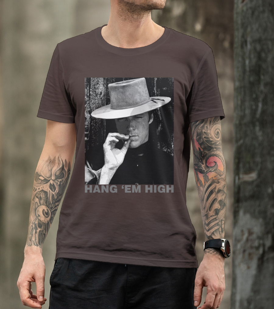 Hang 'Em High Western Style Cowboy Smoking T-Shirt
