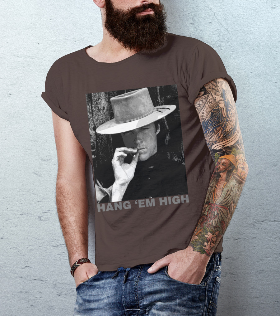 Hang 'Em High Western Style Cowboy Smoking T-Shirt