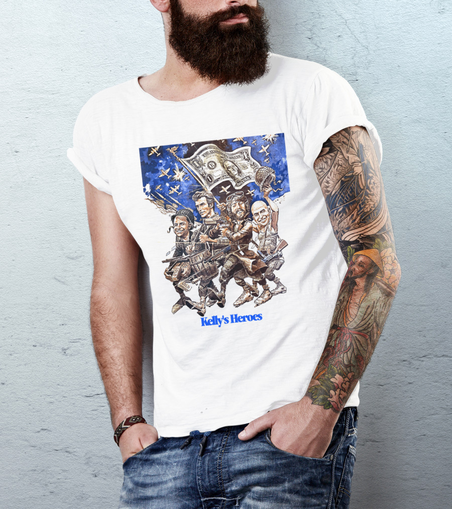 Kelly's Heroes War Adventure Dollar Bill Planes Parachute T-Shirt