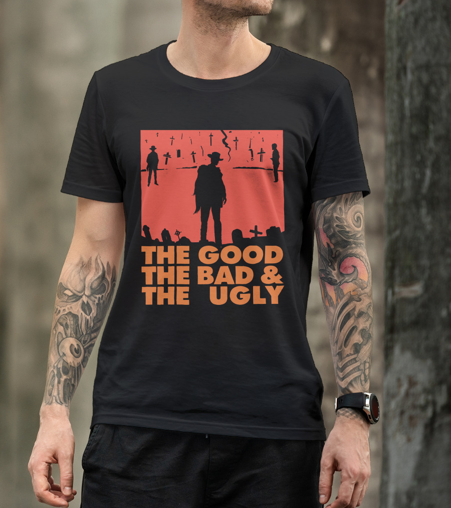 The Good The Bad And The Ugly Western Silhouette Scene T-Shirt