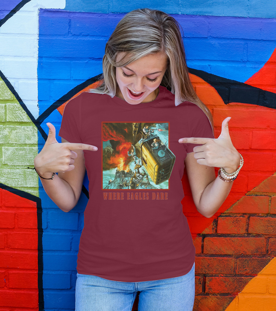 Where Eagles Dare Cable Car Adventure Explosive Action Scene 001 T-Shirt