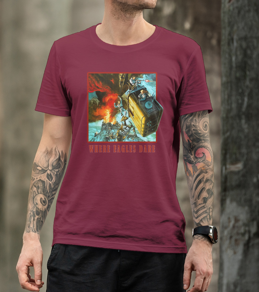 Where Eagles Dare Cable Car Adventure Explosive Action Scene 001 T-Shirt