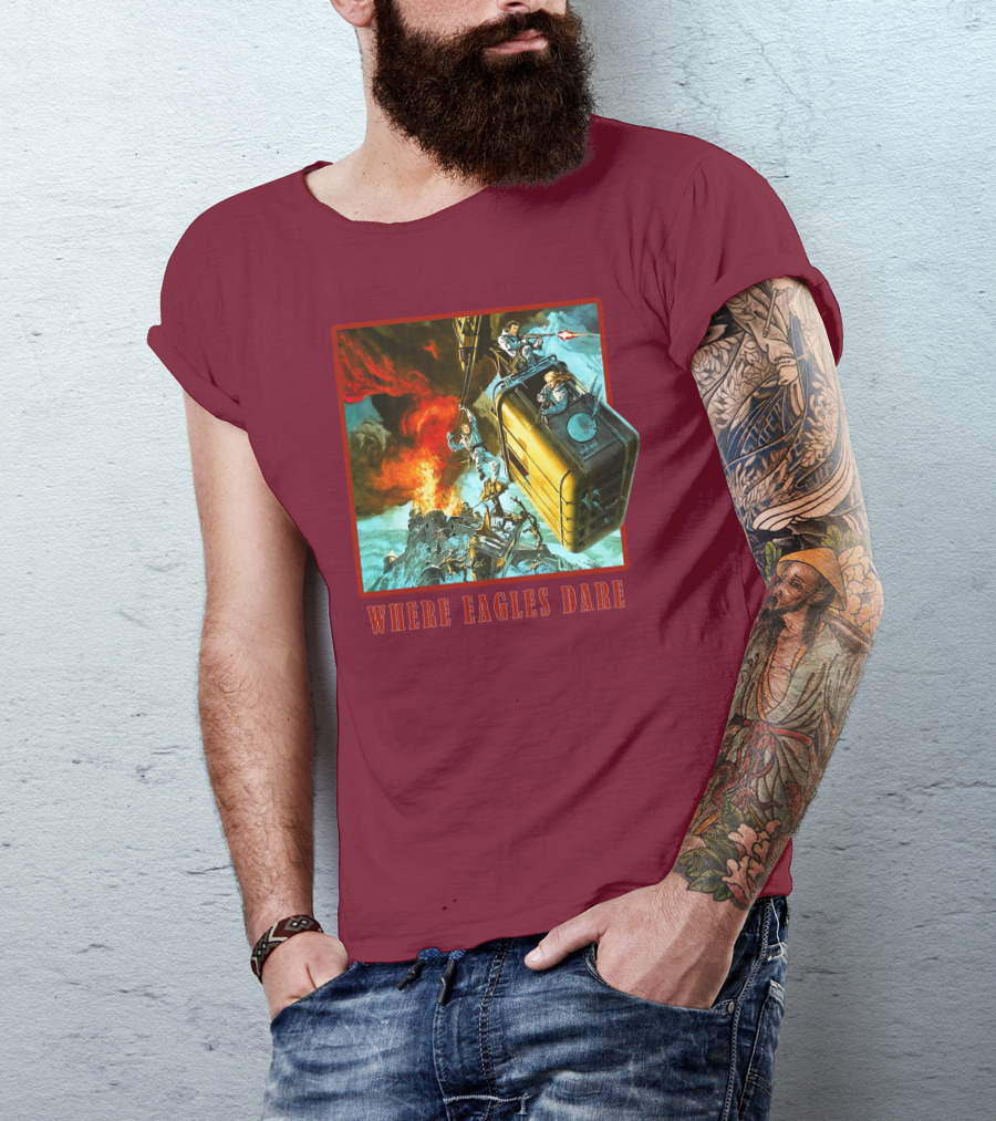 Where Eagles Dare Cable Car Adventure Explosive Action Scene 001 T-Shirt