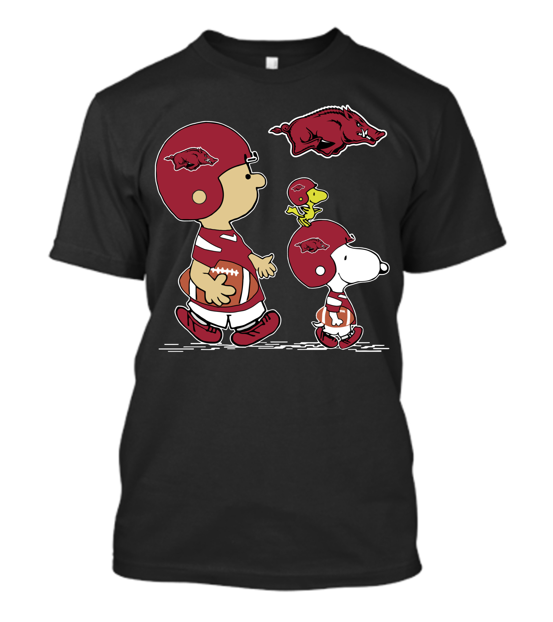 Arkansas Razorbacks Cartoon Football Characters T-Shirt