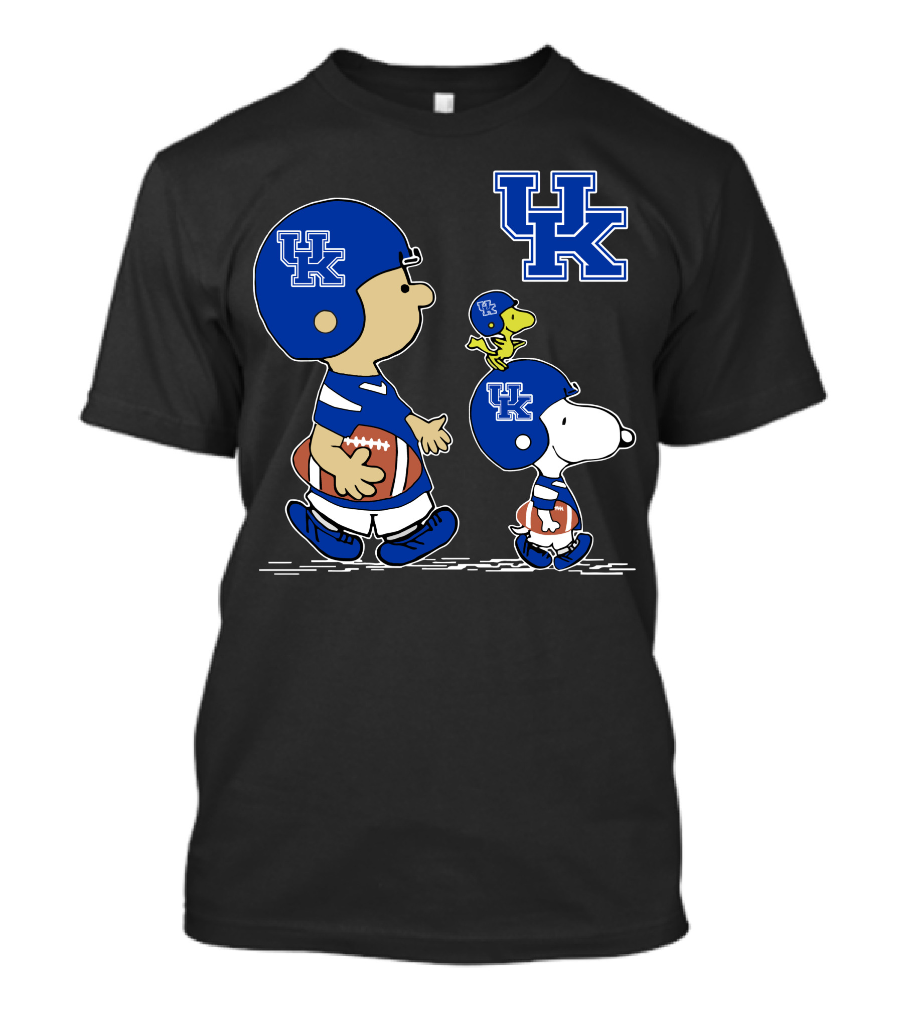 Kentucky Wildcats Peanuts Mascots Football Team Collaboration Snoopy Woodstock T-Shirt