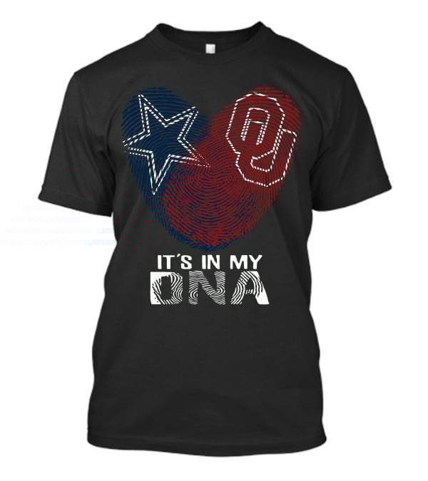 Cowboys Sooners Heartbeat It's In My DNA T-Shirt