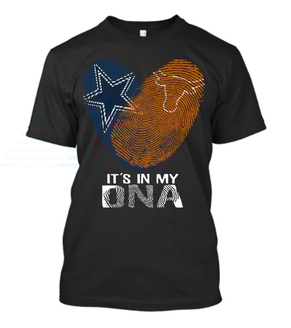 Cowboys Texas Longhorns Fingerprint It's In My DNA T-Shirt