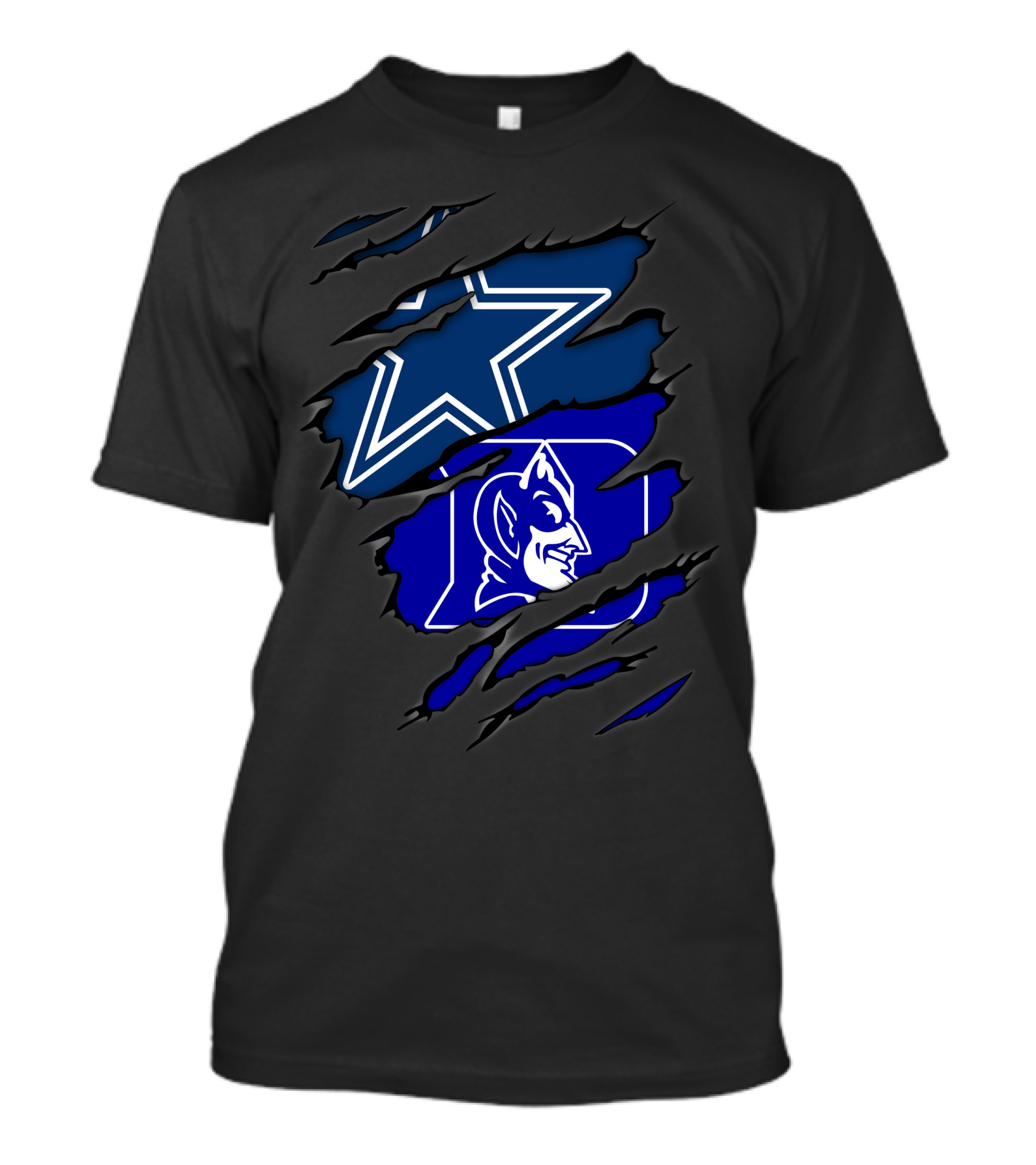 Dallas Cowboys Duke Blue Devils Fan Crossover T-Shirt