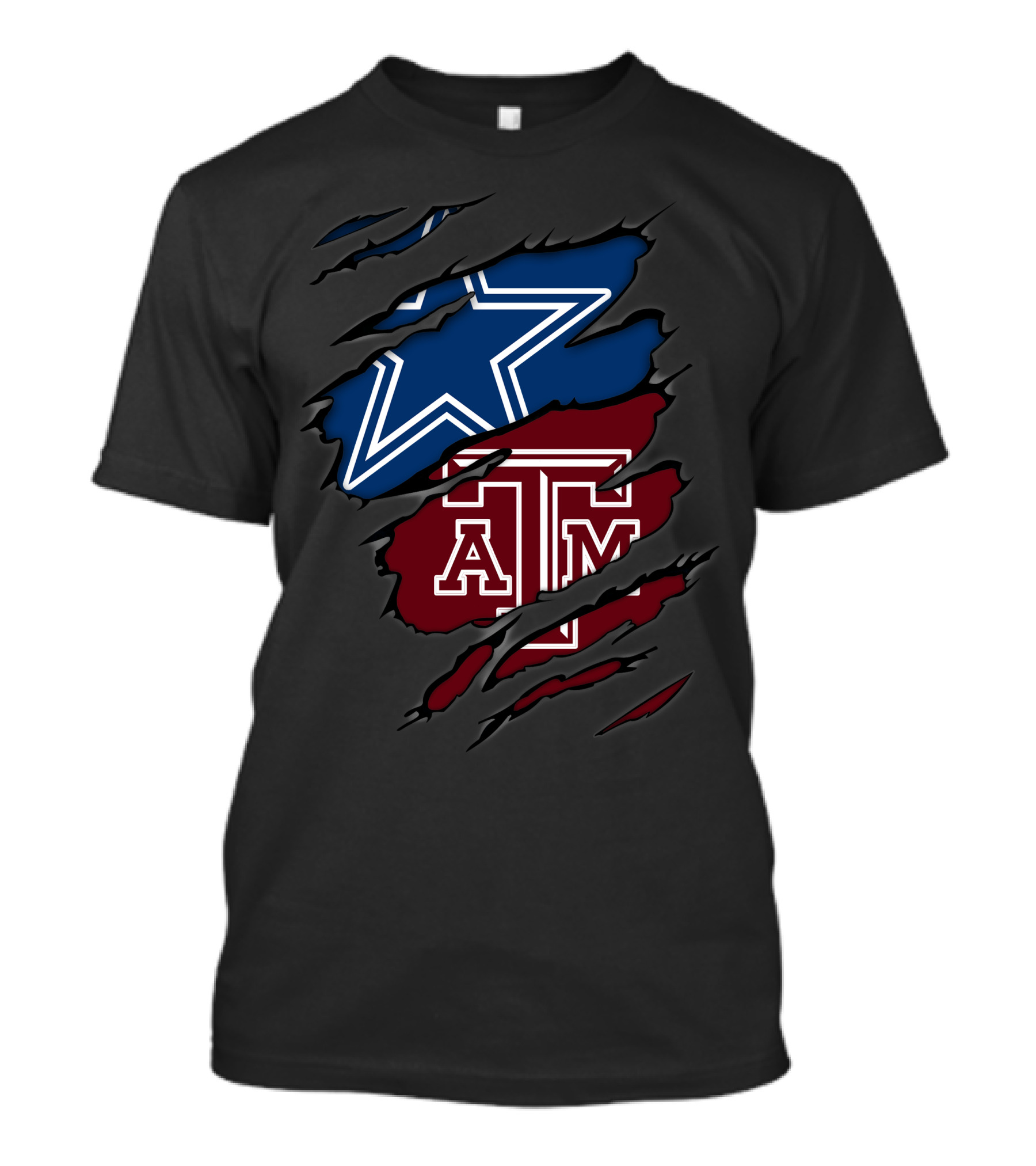 Dallas Cowboys Texas A&M Aggies Star Logo Patchwork T-Shirt