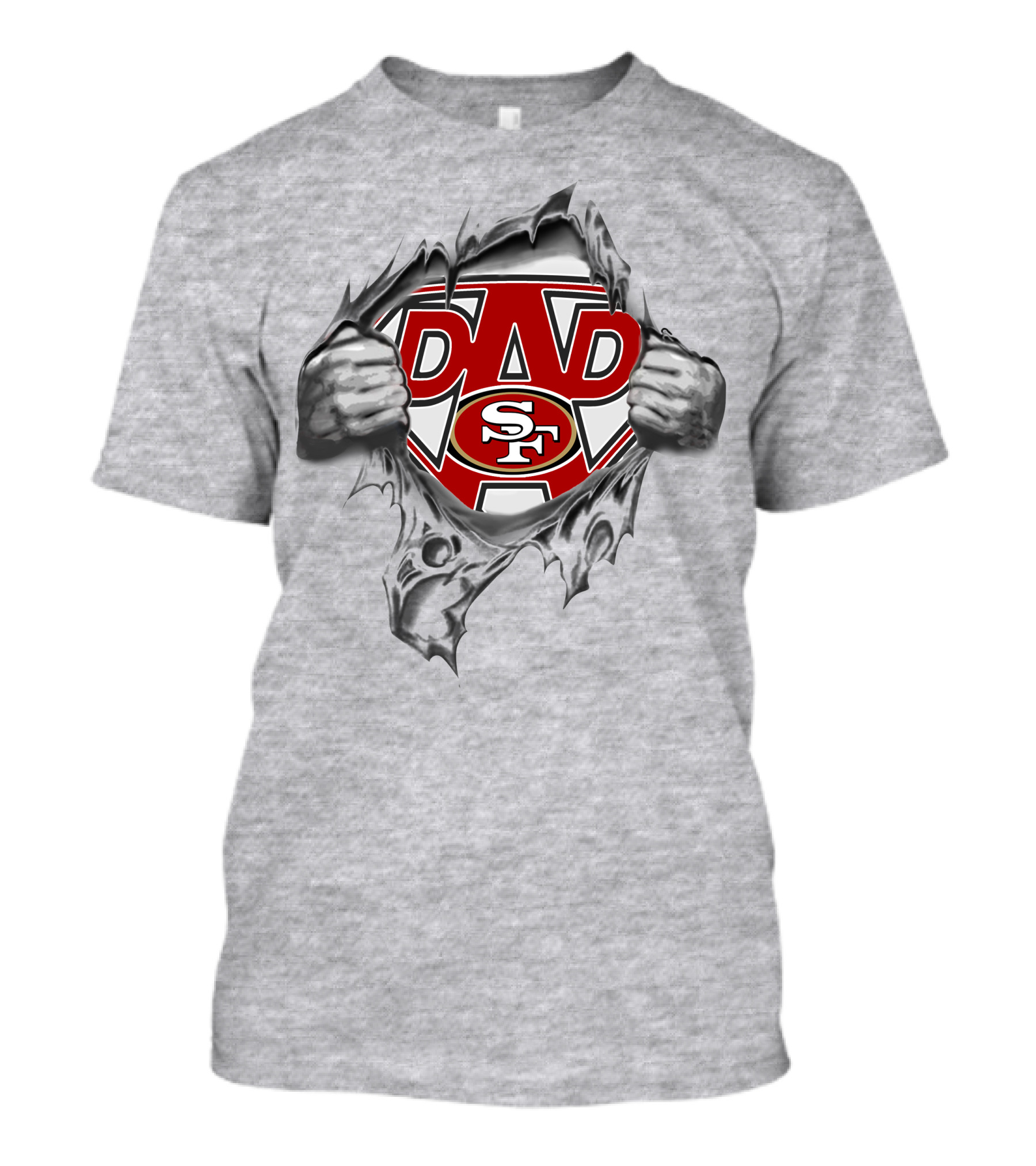 Dad Superhero San Francisco 49ers Sf Logo Superman Style T-Shirt