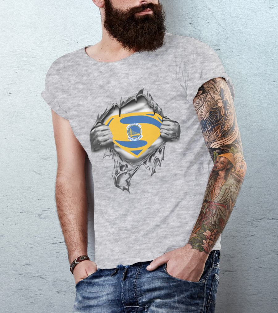 Golden State Warriors Super Man Logo Fusion T-Shirt