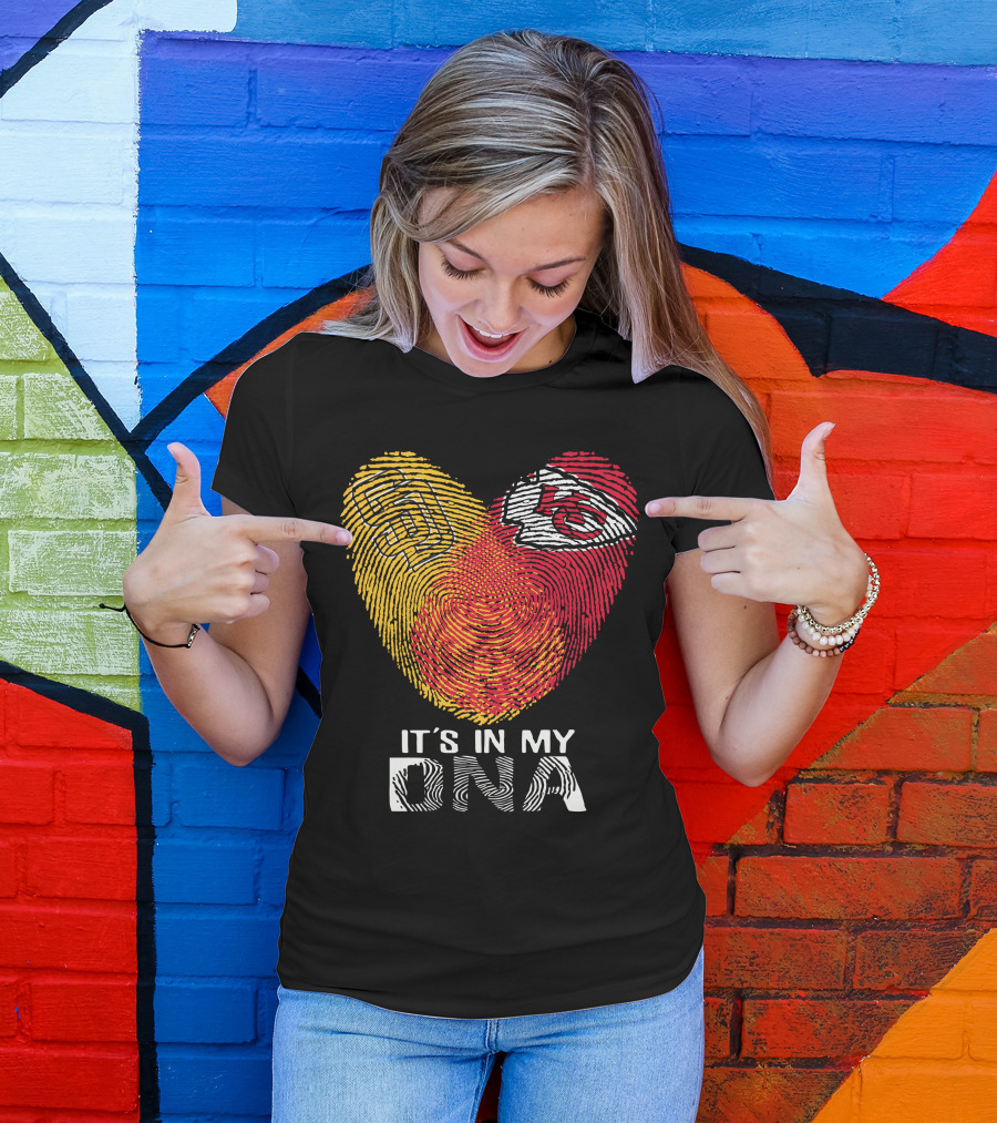 San Diego Padres Kansas City Chiefs It's In My DNA T-Shirt