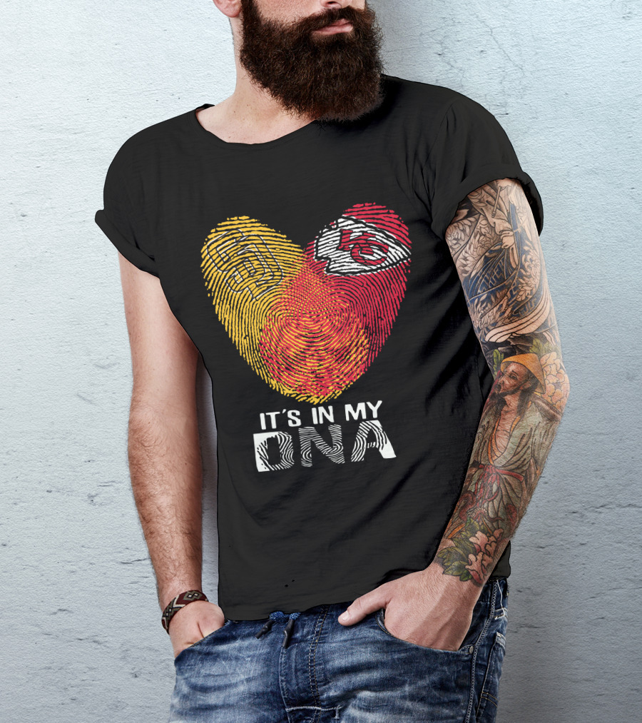 San Diego Padres Kansas City Chiefs It's In My DNA T-Shirt