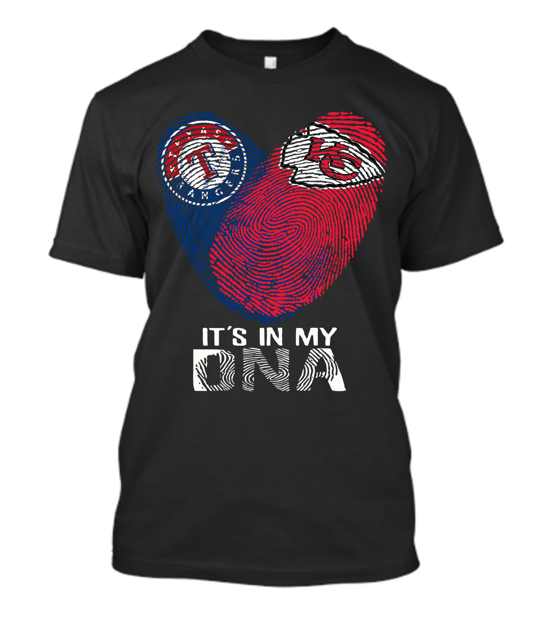 Texas Rangers Kansas City Chiefs It's In My DNA T-Shirt
