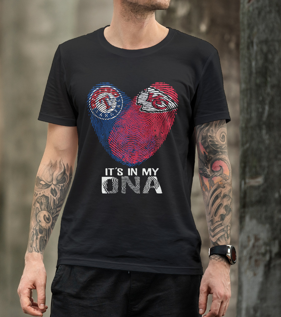 Texas Rangers Kansas City Chiefs It's In My DNA T-Shirt