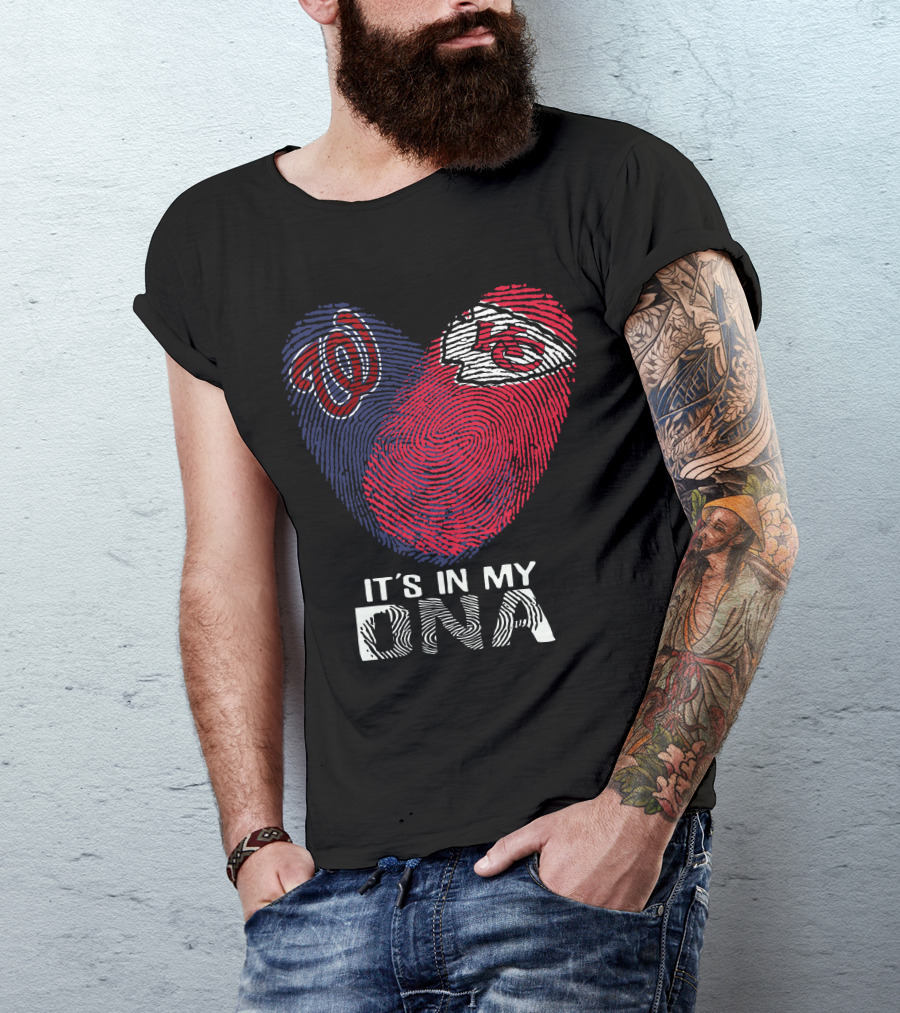 Washington Nationals Chiefs Fingerprint It's In My DNA T-Shirt