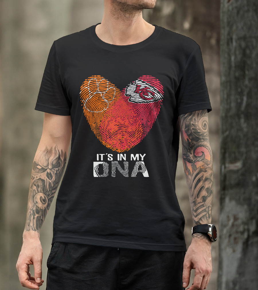 Clemson Tigers And Chiefs Dna Fingerprint Design With It's In My Dna T-Shirt