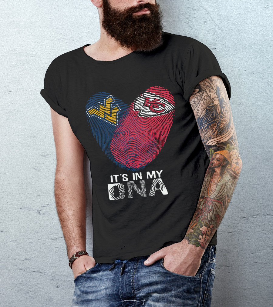 West Virginia Mountaineers And Kansas City Chiefs It's In My DNA T-Shirt