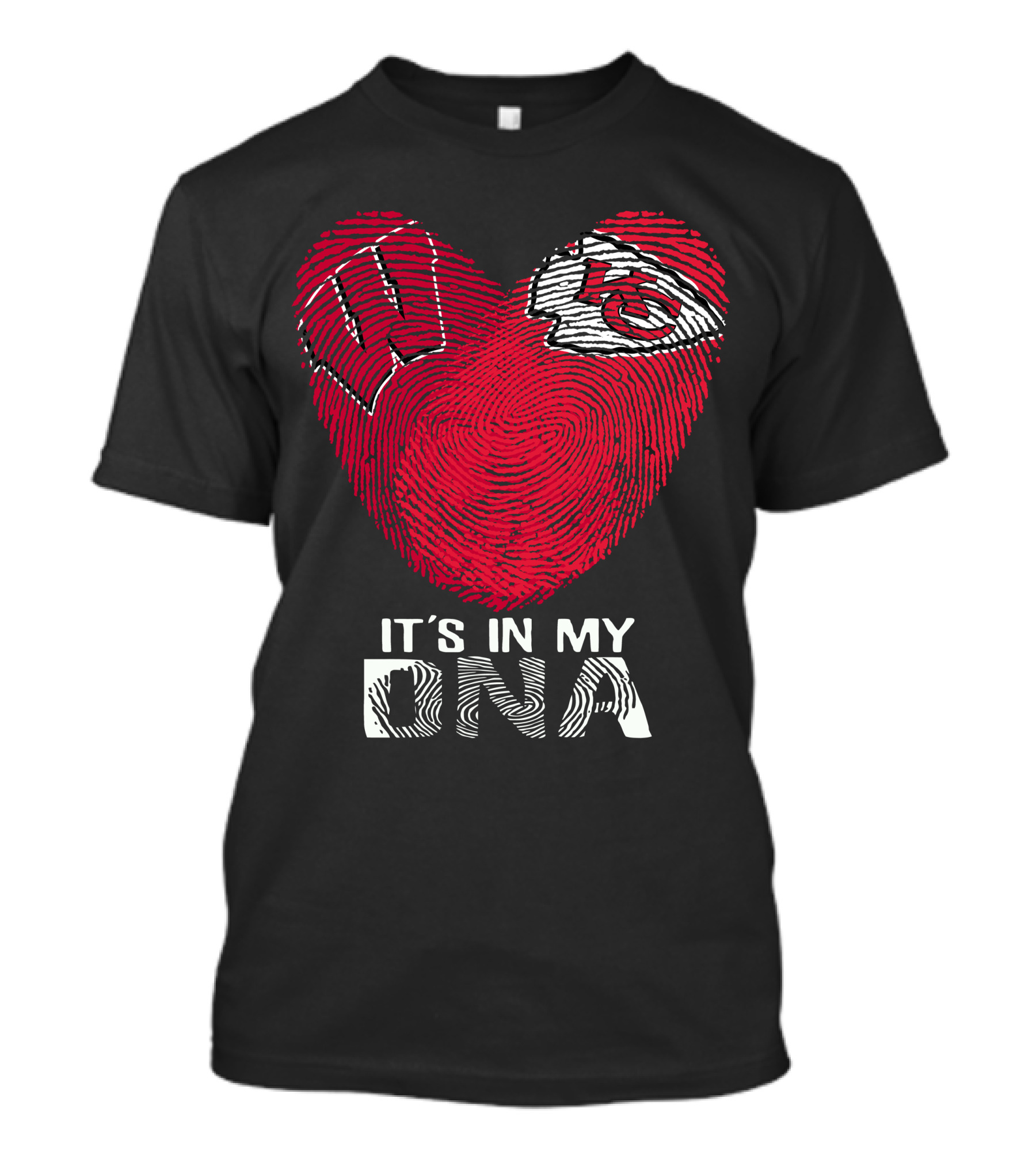 Wisconsin Badgers Chiefs Heart Fingerprint It's In My DNA T-Shirt