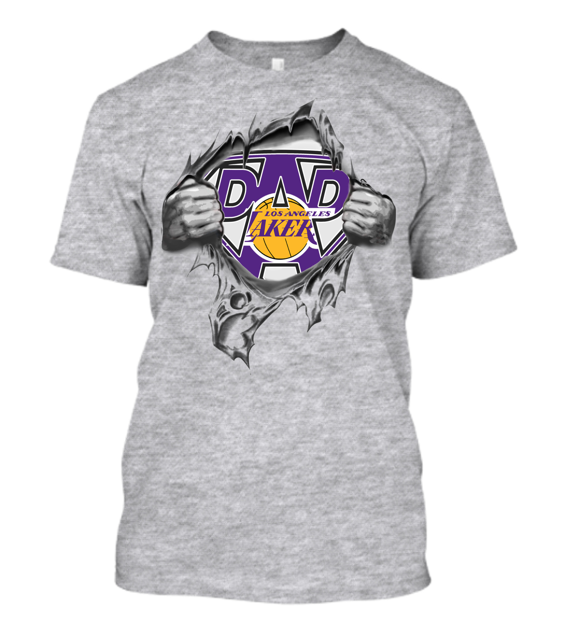 Los Angeles Lakers Dad Superhero Rip T-Shirt