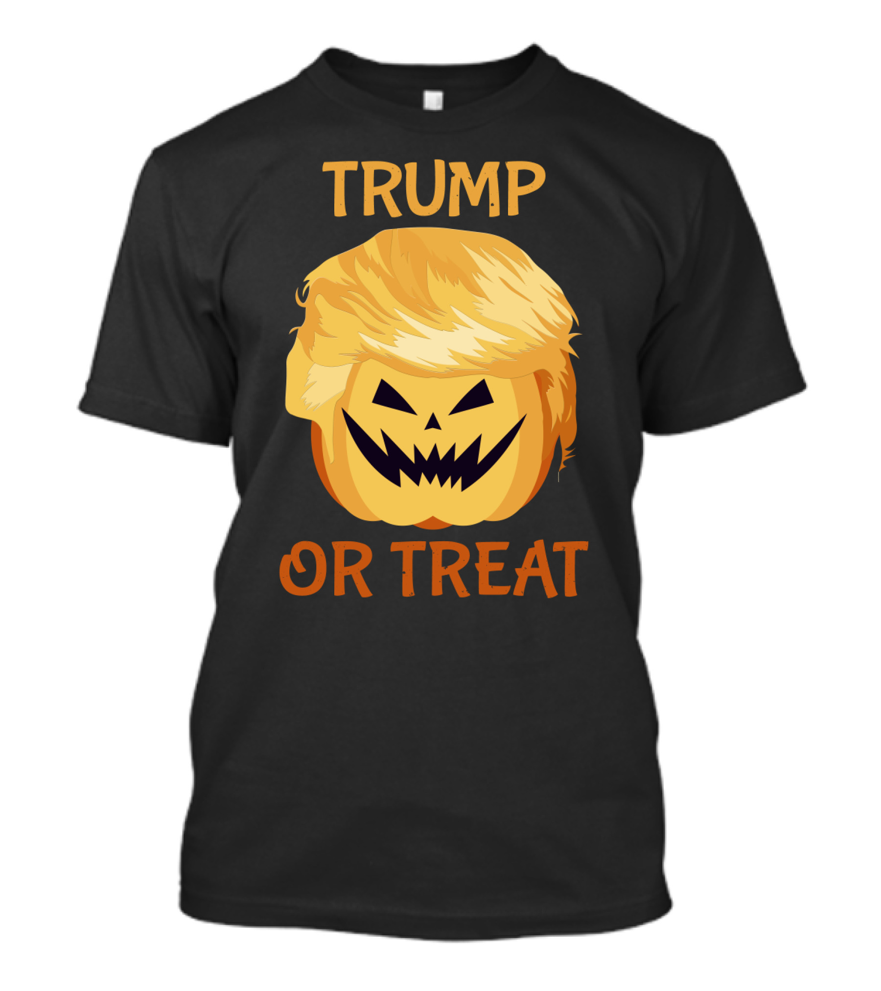 Trump Or Treat Halloween Pumpkin With Iconic Hairstyle T-Shirt