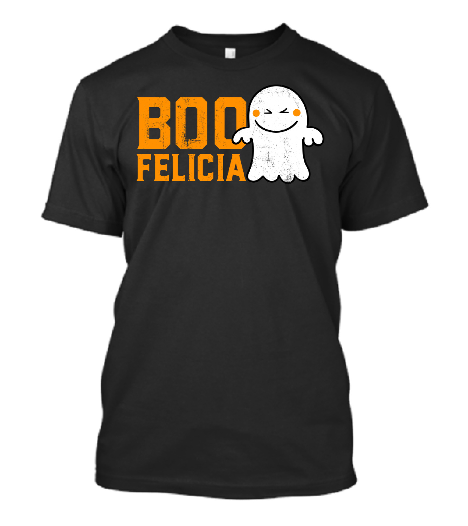 Boo Felicia Ghost With Orange Text T-Shirt