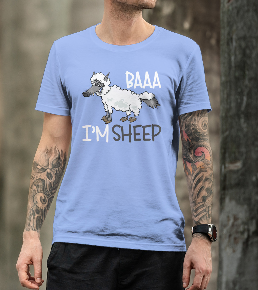 Baaa I'm A Sheep Funny Cartoon T-Shirt