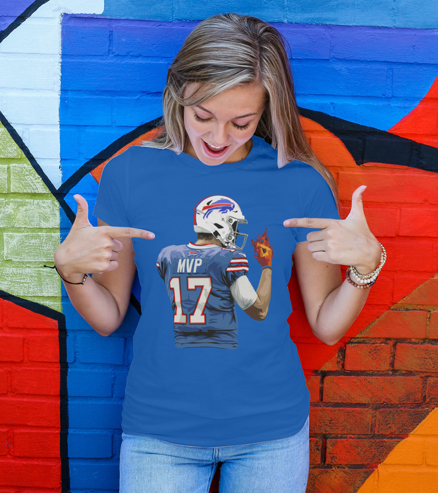 MVP 17 Josh Allen Hot Hand Buffalo Bills T-Shirt