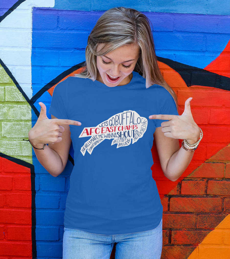 AFC East Champs Let's Go Buffalo Bills Mafia Shout T-Shirt