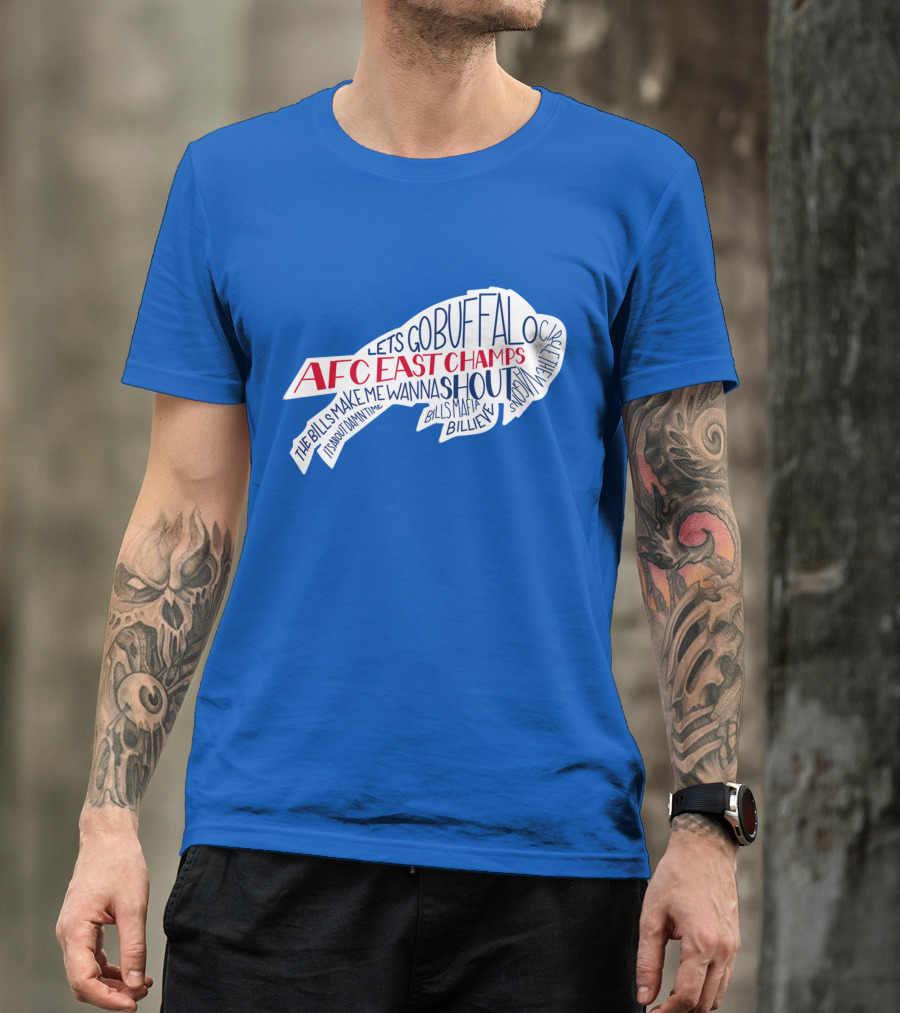 AFC East Champs Let's Go Buffalo Bills Mafia Shout T-Shirt