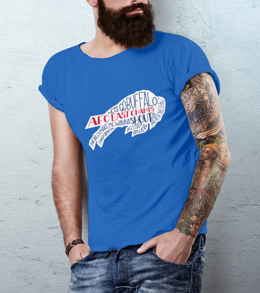AFC East Champs Let's Go Buffalo Bills Mafia Shout T-Shirt