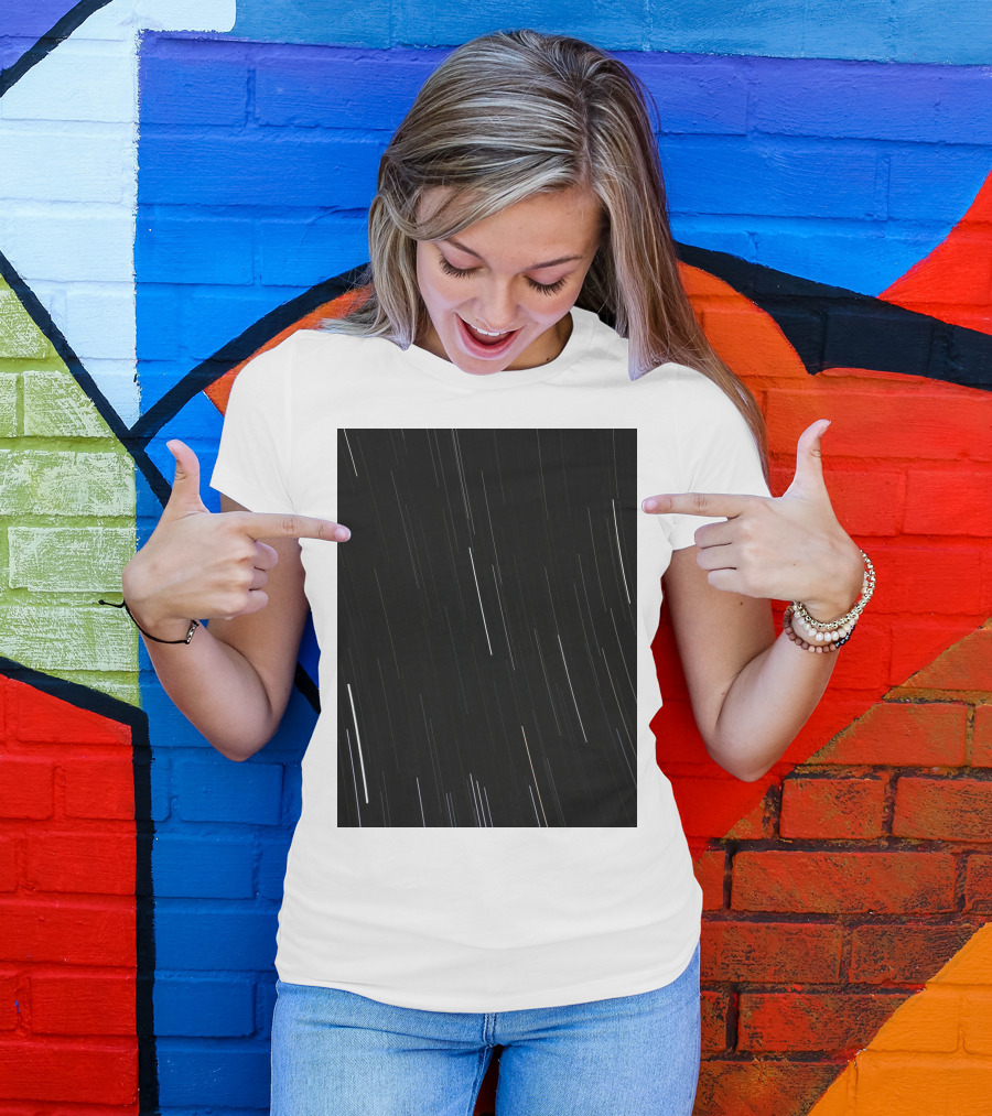 Back To Basics Scratch Night Sky Stripes T-Shirt