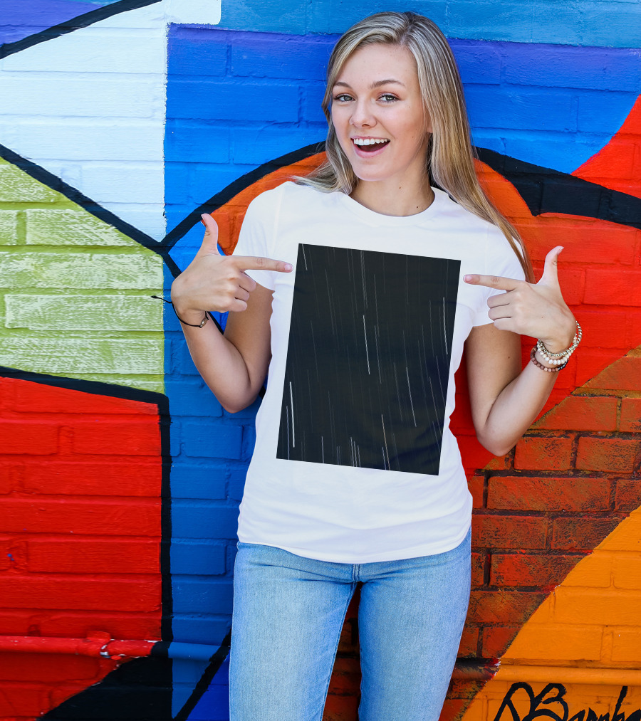 Back To Basics Scratch Night Sky Stripes T-Shirt
