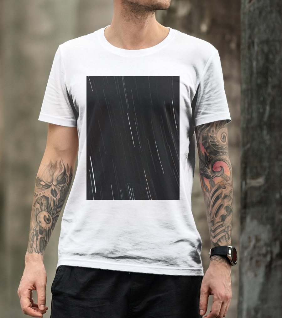 Back To Basics Scratch Night Sky Stripes T-Shirt