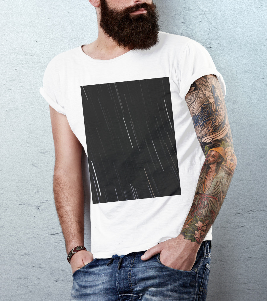 Back To Basics Scratch Night Sky Stripes T-Shirt