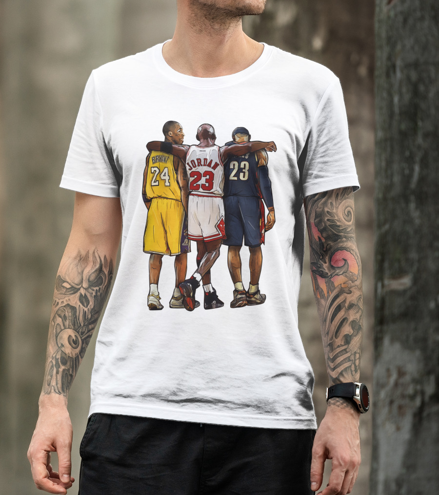 Kobe Bryant Michael Jordan 23 Lebron James 24 23 23 Lakers Bulls Cavaliers T-Shirt