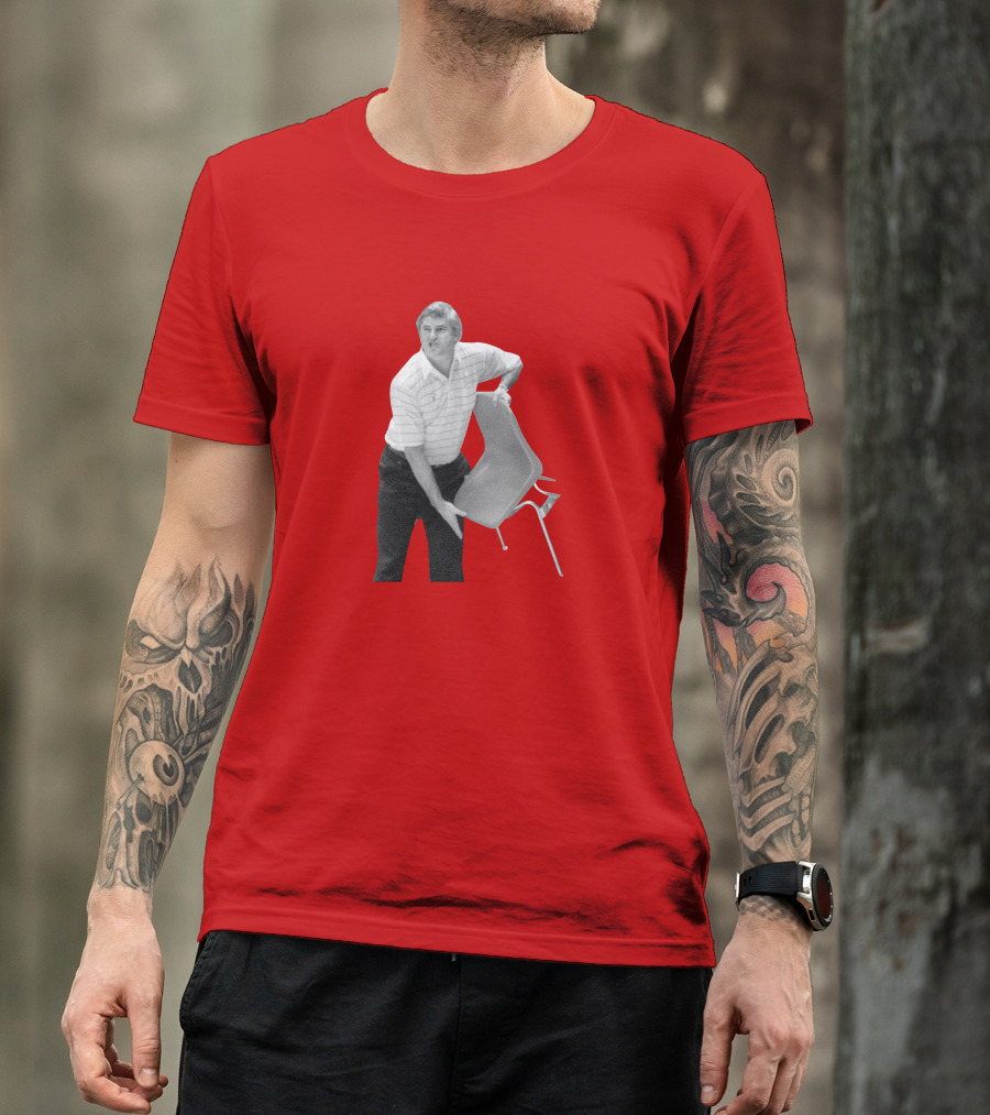 Bobby Knight Chair Throw AJ Moye Basketball Moment T-Shirt