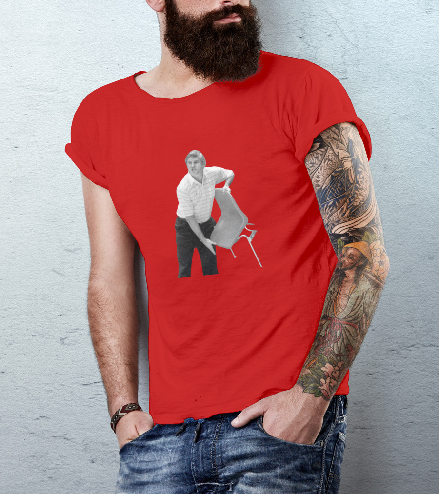 Bobby Knight Chair Throw AJ Moye Basketball Moment T-Shirt