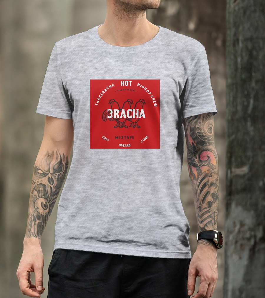 Three Racha Hot Hip Hop Crew Mixtape 3racha Vibe Of 3racha CB97 Spearb J.One T-Shirt