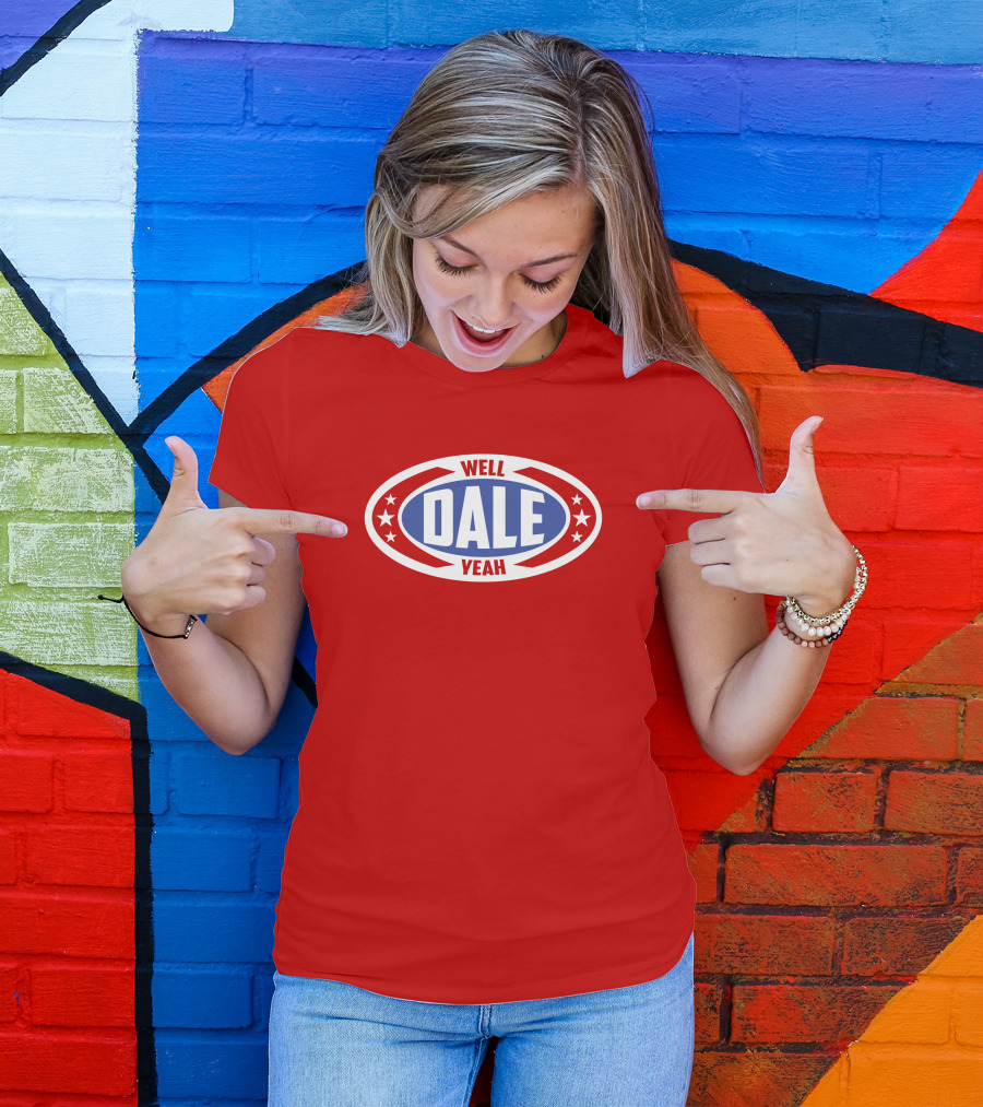 Dale Brisbys Rodeo Time Well Dale Yeah Stars Badge T-Shirt