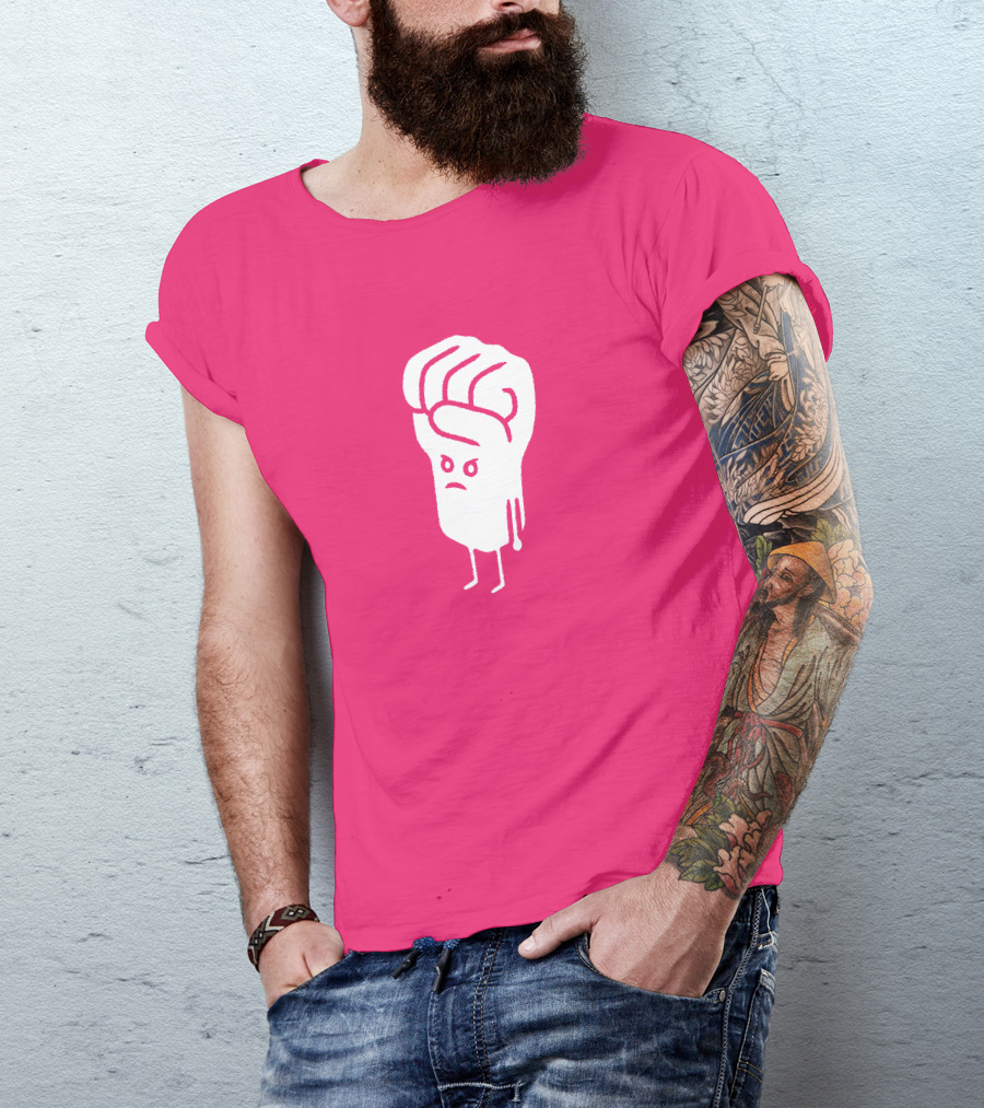 Tumindig By Linya-Linya Saab Fist Character On Pink Background T-Shirt