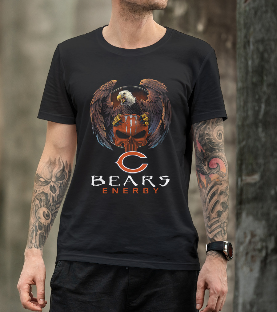 Bears Energy Chicago C Skull Eagle T-Shirt