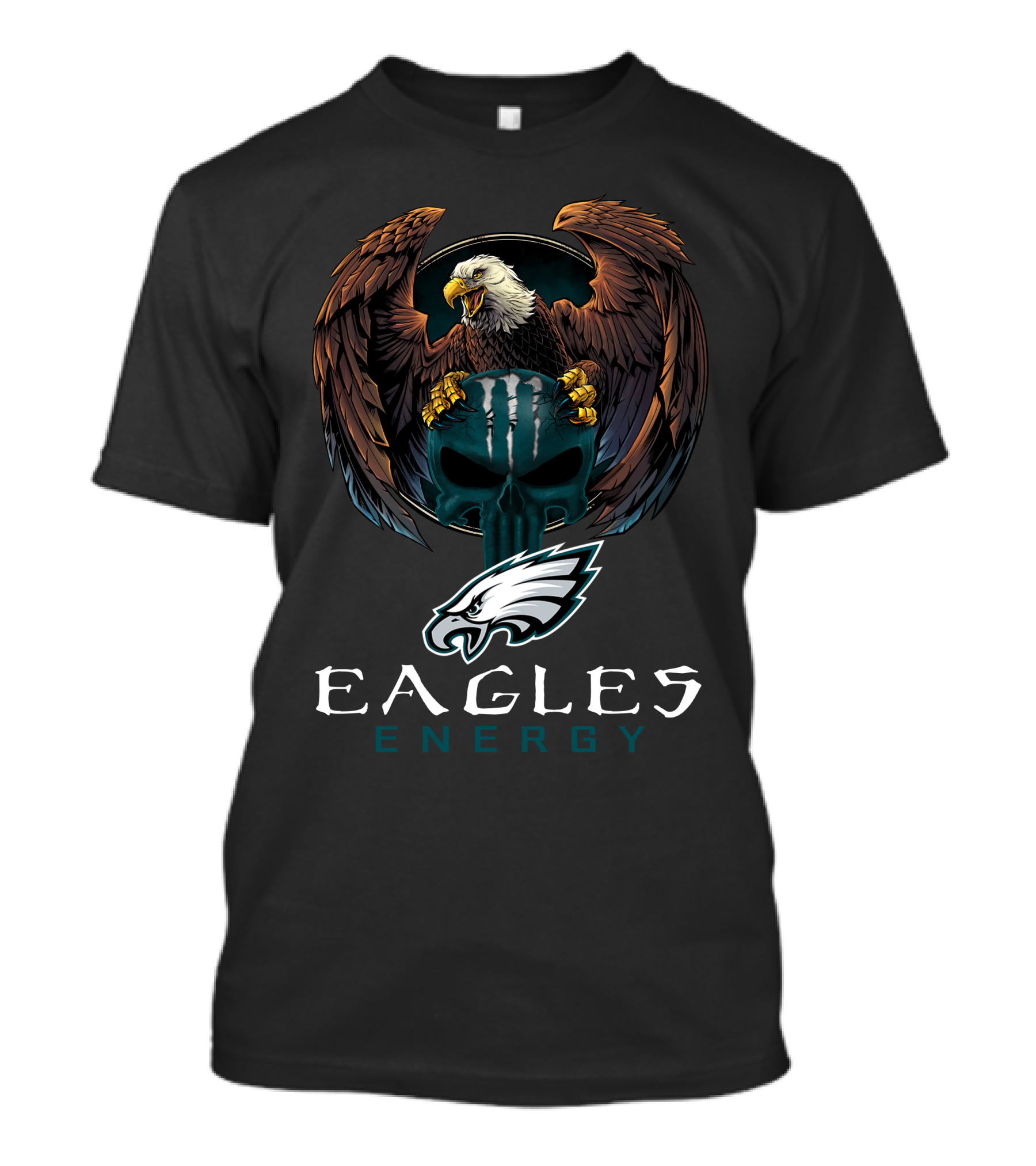 Philadelphia Eagles Energy Eagle With Iconic Skull And Wings T-Shirt