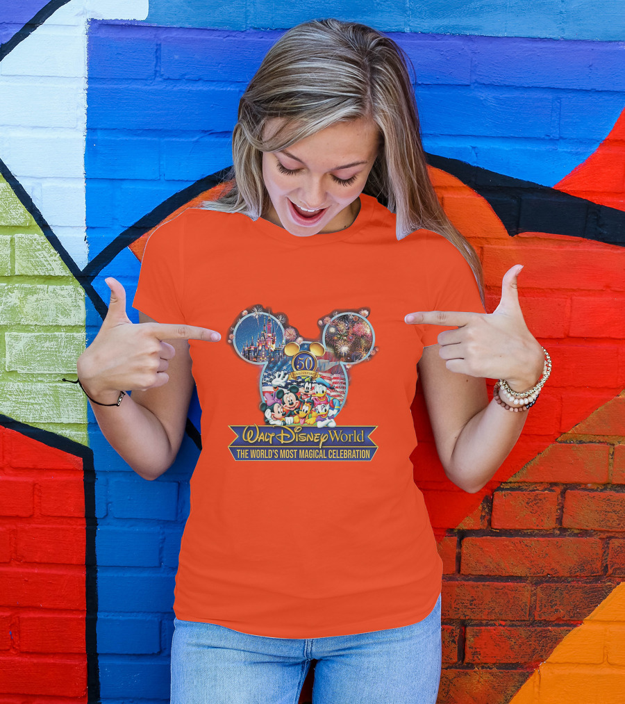 Walt Disney World 50th Anniversary The World's Most Magical Celebration Mickey Lovers T-Shirt
