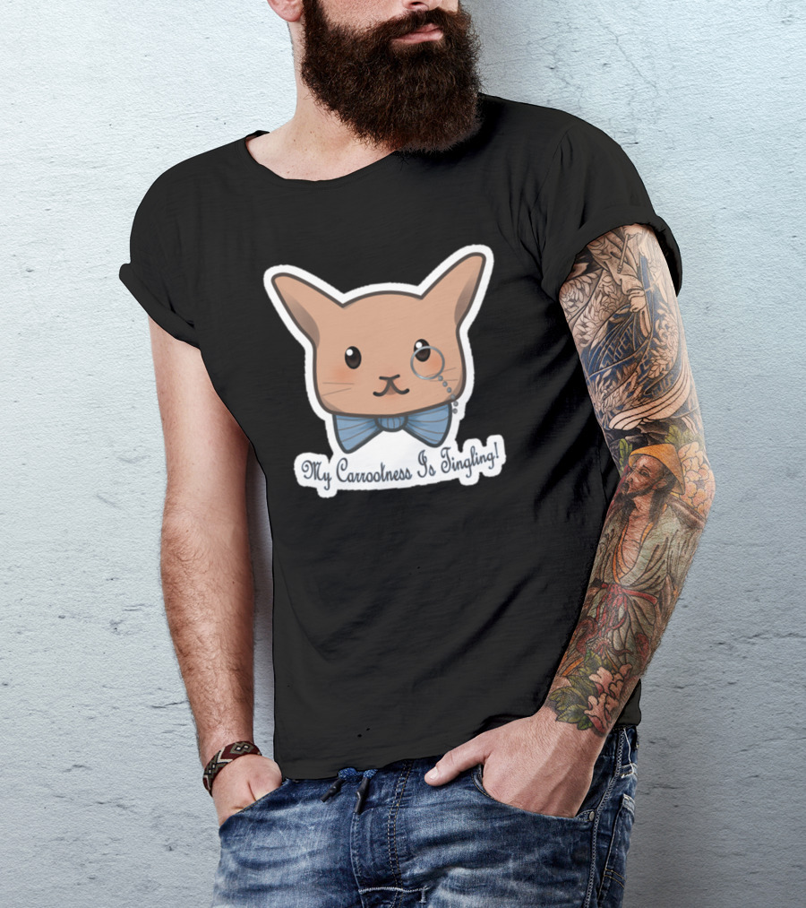 Carrot Monocle Bunny With My Carrootness Is Tingling Phrase T-Shirt